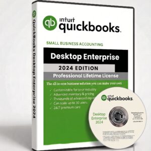 QuickBooks Desktop Enterprise 2024 License – CD/DVD, Lifetime
